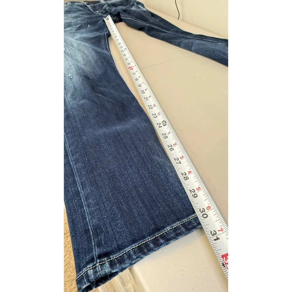 Diesel Tepphar Slim-Carrot Jeans Blue Distressed Stretch Button Fly Men's 31x32